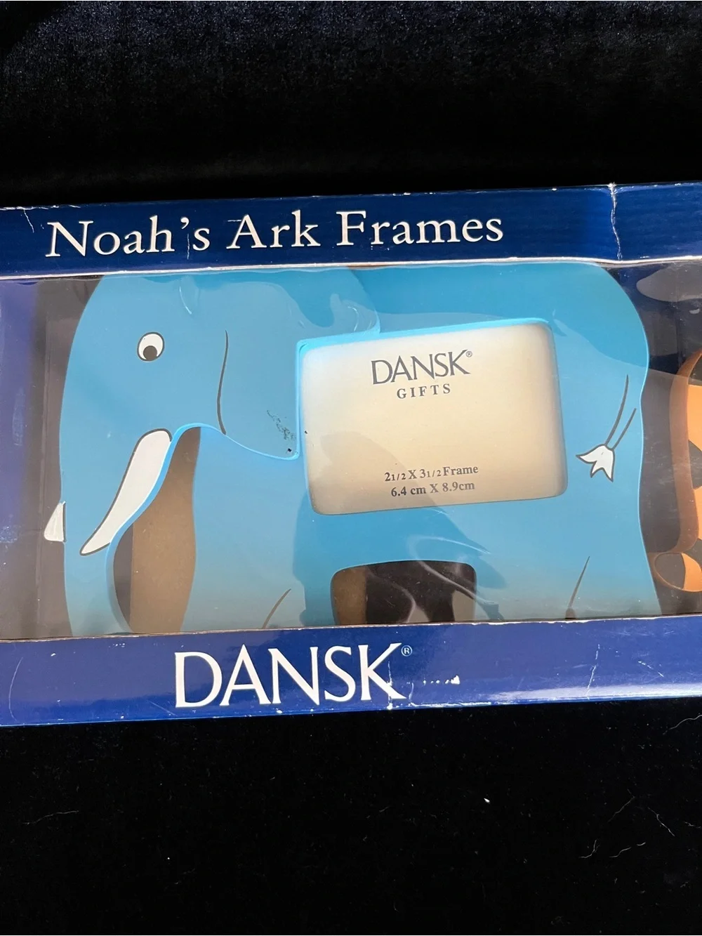 DANSK 3 Picture Frame Set NOAH’S Ark Lion Elephant Tiger New